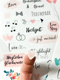 Gästbuch Hochzeits Sticker 6