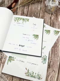 32 Gästebuchaufkleber - Eukalyptusstil - perfekt zur Hochzeit 2