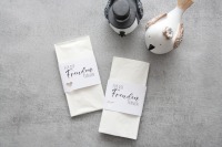 DIY Freudentränen Banderole für Taschentücher weiß mit Herz
