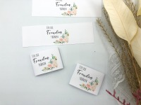 DIY Freudentränen Banderole für Taschentücher weiß im Blumen Stil 5