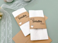 DIY Freudentränen Banderole für Taschentücher aus Kraftpapier mit Herz 5