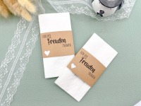 DIY Freudentränen Banderole für Taschentücher aus Kraftpapier mit Herz 2