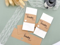DIY Freudentränen Banderole für Taschentücher aus Kraftpapier mit Herz