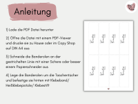 DIY Freudentränen Banderole für Taschentücher als PDF Datei 2