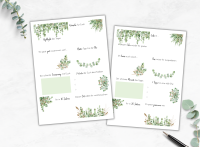 32 Gästebuchaufkleber - Eukalyptusstil - perfekt zur Hochzeit