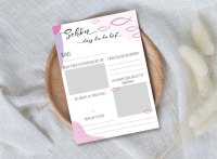 Gästebuchkarten Kommunion / Konfirmation in rosa