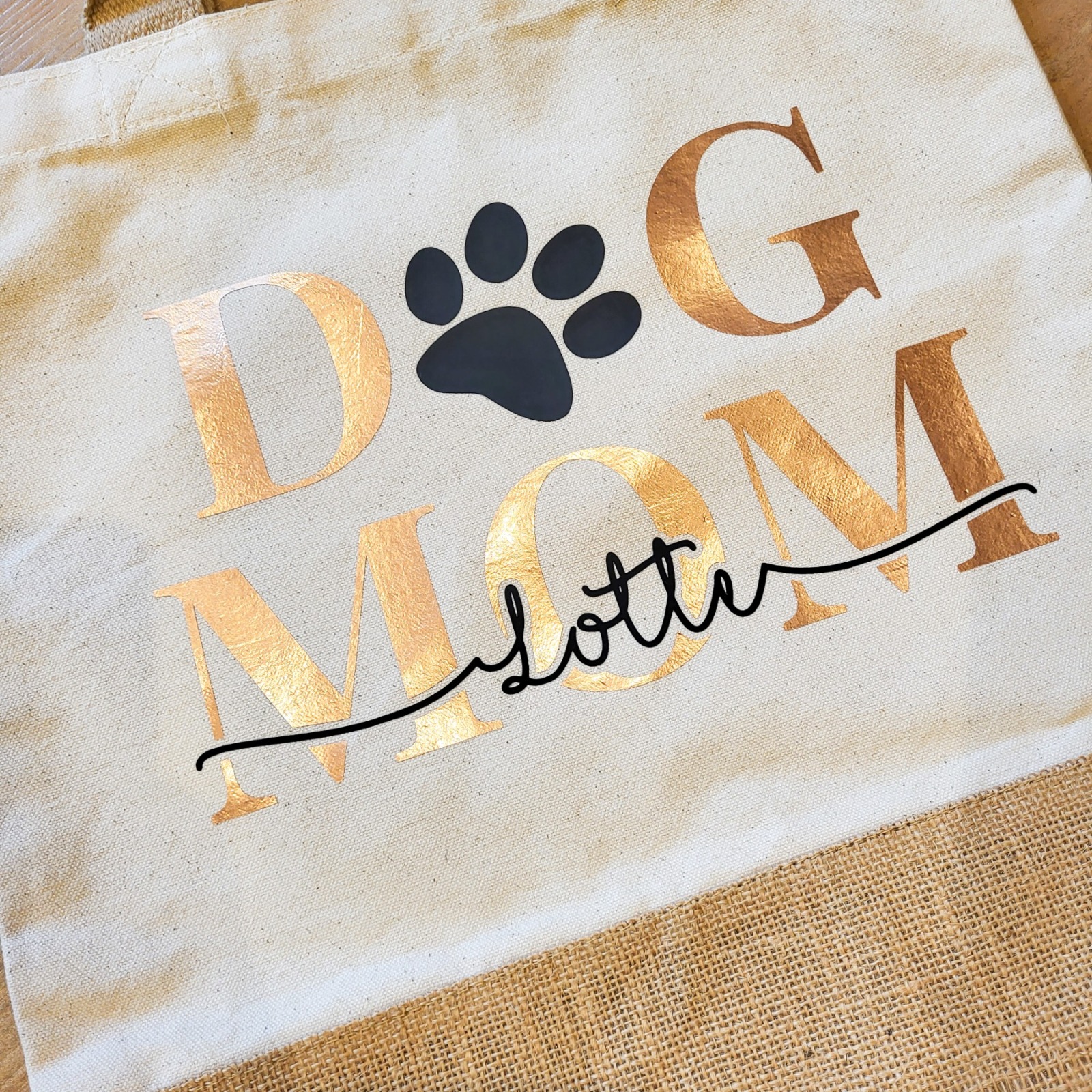 Personalisierte Jute-Shopper Dogmom, Hundemama, Geschenk für Hundeliebhaber 5