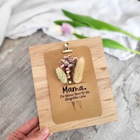 Holzklemmbrett mit Karte, Geschenk zu Muttertag