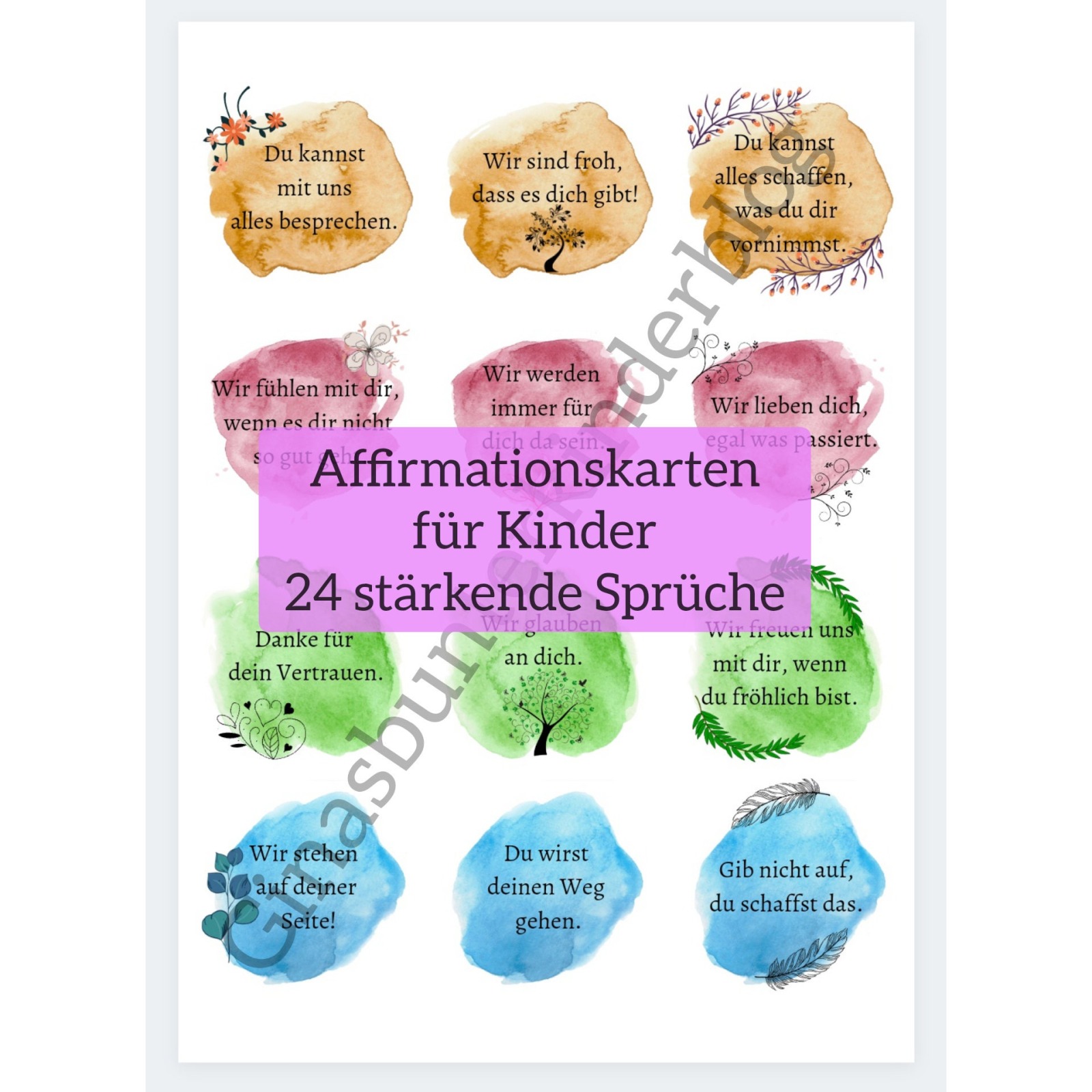 PDF: Affirmationskarten für Kinder zur Stärkung der Bindung und des Selbstvertrauens 2