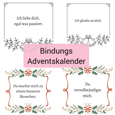 PDF: Adventskalender zur Stärkung der Bindung 24 Affirmationen in der ,, WIR ... ,, Variante