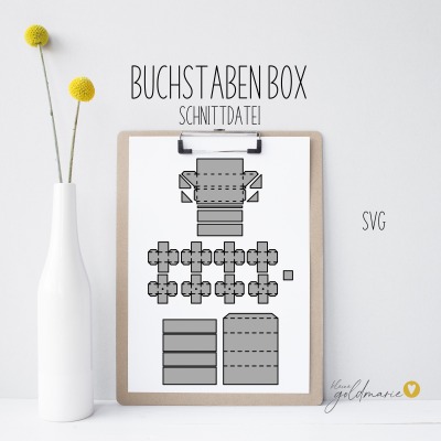 Buchstaben Box - Plotterdatei SVG