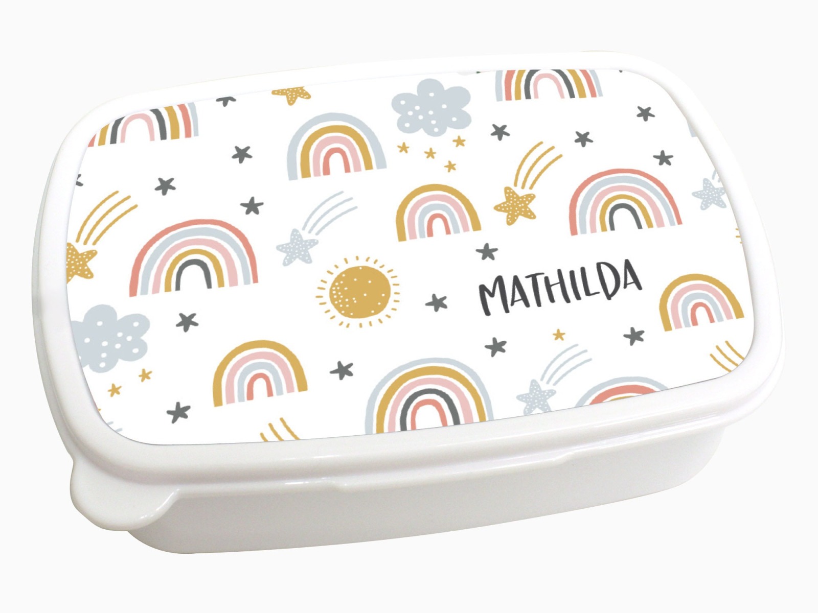 Brotdose Brotbox Lunchbox personalisiert Regenbogen 2