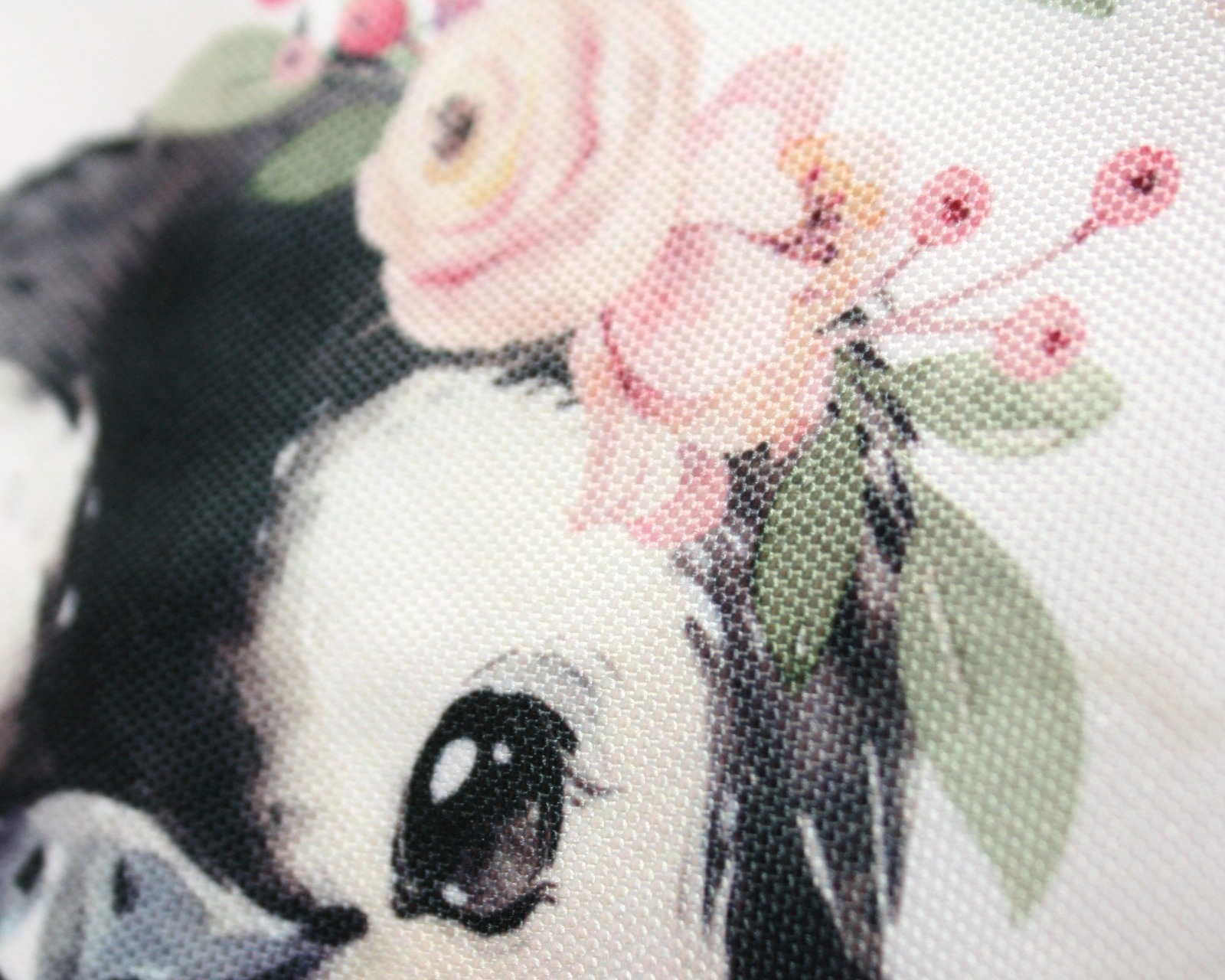 Tischset Platzset Textil mit Namen personalisiert Aquarell Pinguin Blumen 3