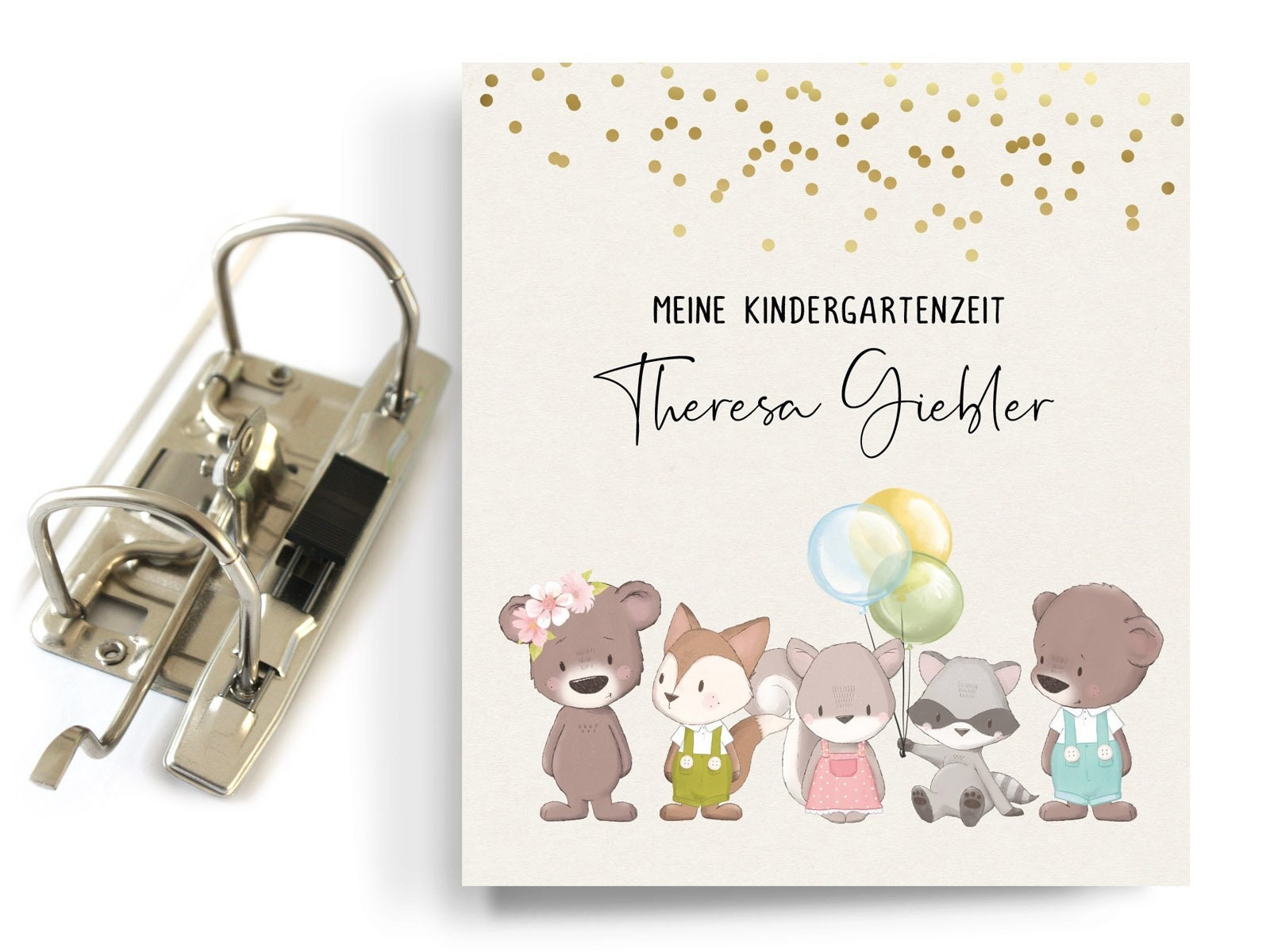 Ordner personalisiert Kindergartenordner Tierfreunde 2
