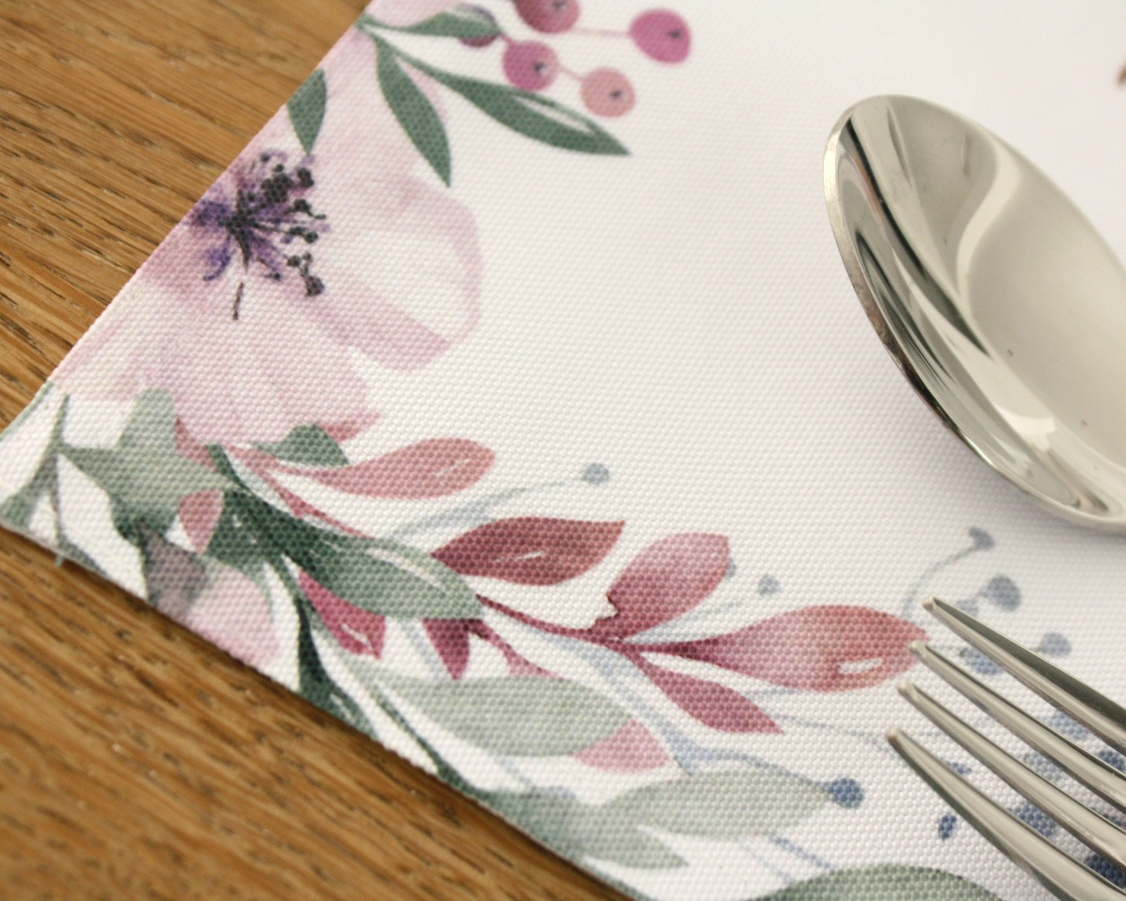 Tischset Platzset Textil mit Namen personalisiert Aquarell Hase Blumen 3