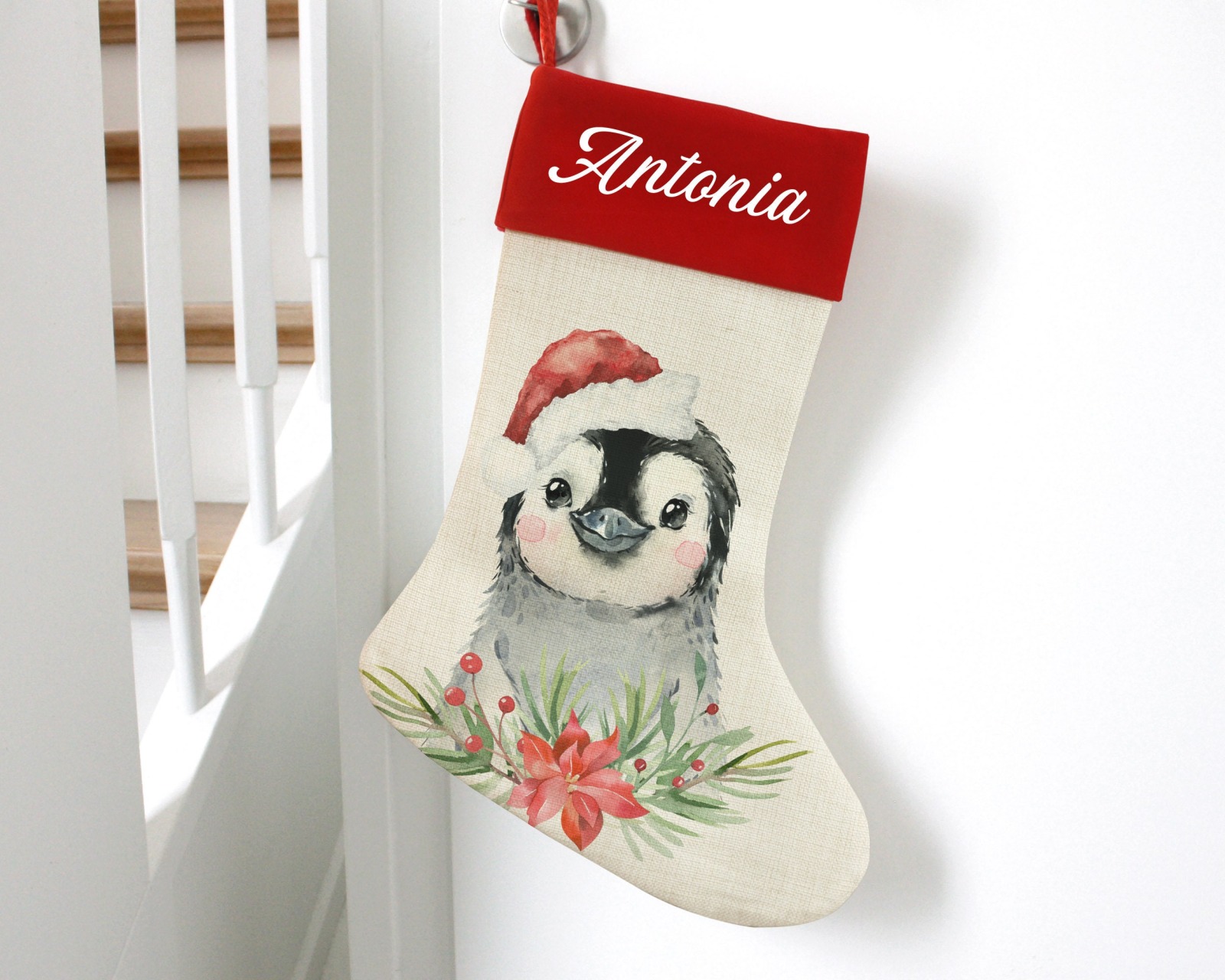 Nikolausstrumpf Geschenkverpackung Weihnachtsstrumpf, Jutesack Nikolausstiefel Pinguin