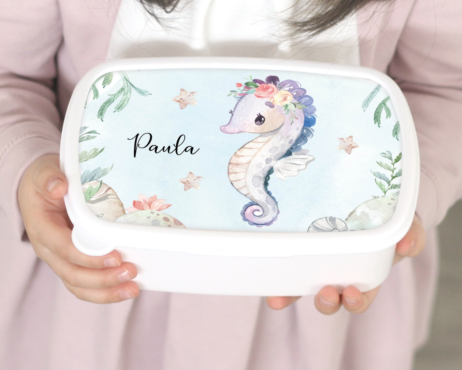 Brotdose Brotbox Lunchbox personalisiert Seepferdchen