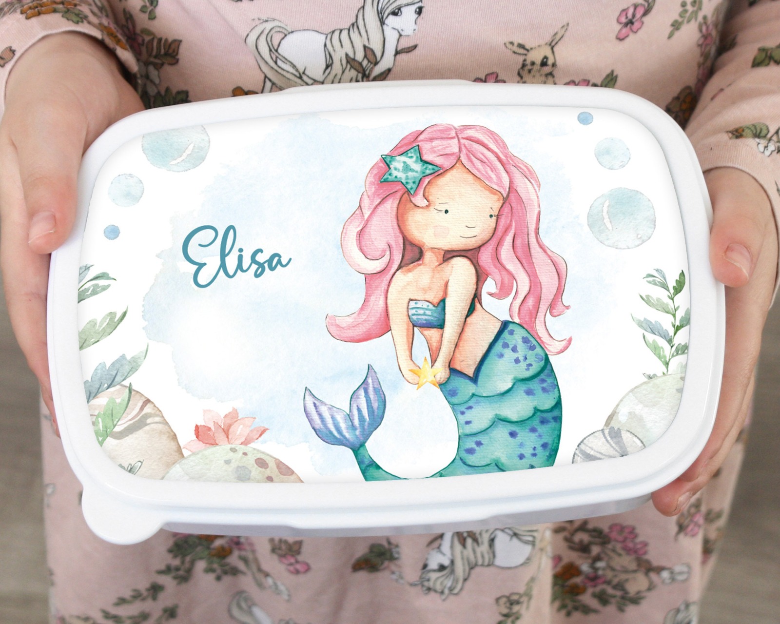 Brotdose Brotbox Lunchbox personalisiert Meerjungfrau
