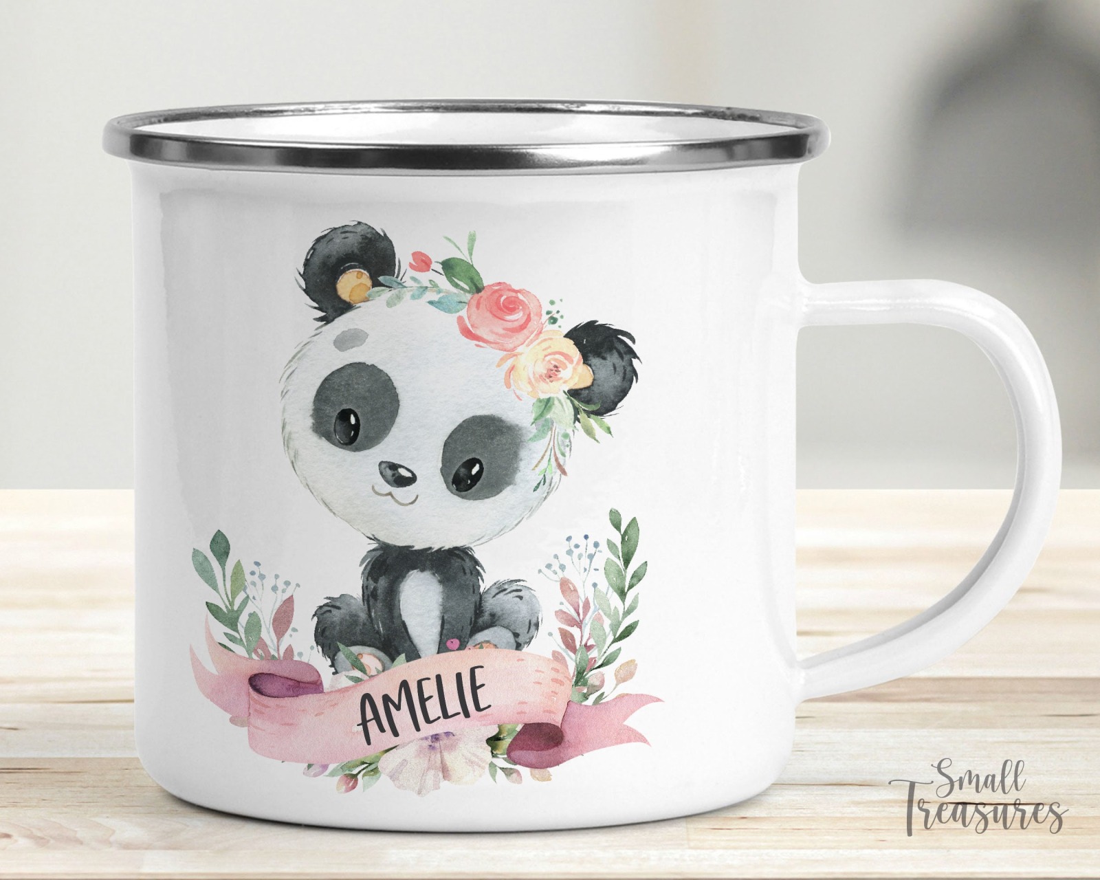 Tasse Kindertasse Emaille Kunststoff Keramik Becher personalisiert Koala