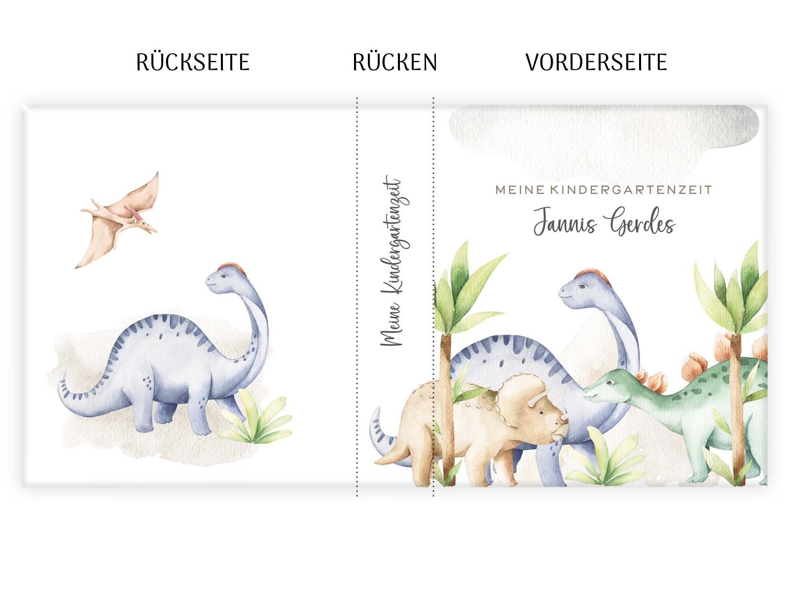 Ordner personalisiert Kindergartenordner Dinos Dinosaurier 3