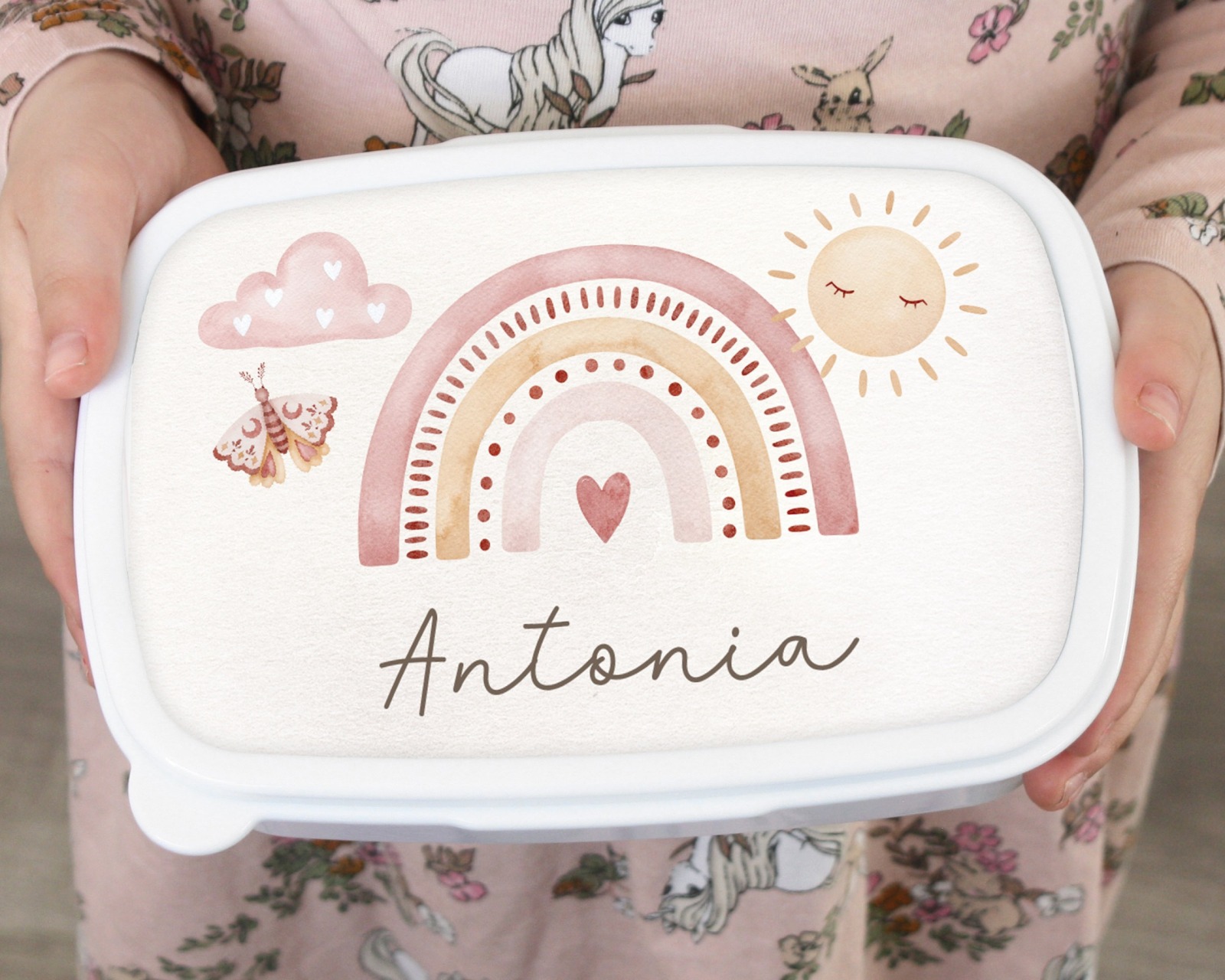 Brotdose Regenbogen Brotbox Lunchbox personalisiert
