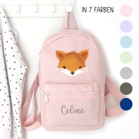 Kindergartenrucksack Fuchs, Kindergartentasche personalisiert, Farbauswahl, Geschenkidee für