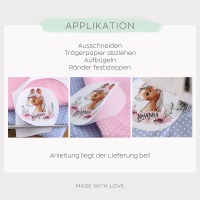 Applikation Aufnäher Schultüte personalisiert mit Name, Pinguin 3