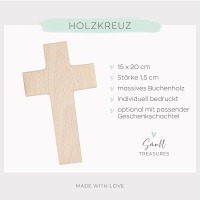 Taufkreuz Holzkreuz für Kinder, personalisiert Arche 2
