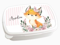Brotdose Brotbox Lunchbox personalisiert, Fuchs rosa 2