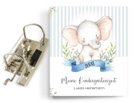 Ordner personalisiert Kindergartenordner Elefant blau 2