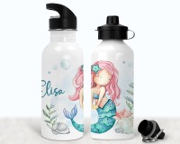 Flasche Meerjungfrau Trinkflasche personalisiert mit Name