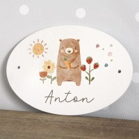Türschild Kinderzimmer personalisiert Bär