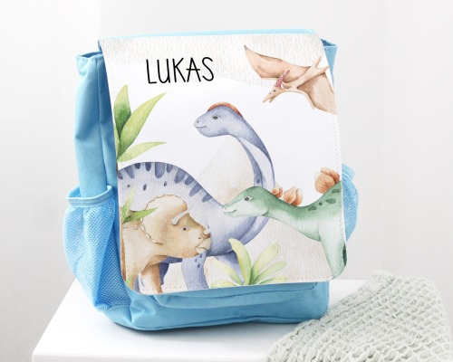 Kindergartentasche Kindergartenrucksack Farbwahl personalisiert Dinosaurier Dinos