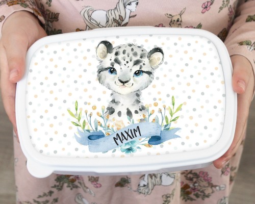 Brotdose Brotbox Lunchbox personalisiert Leopard