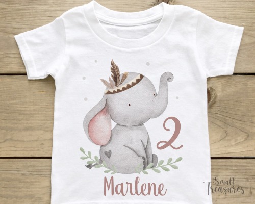 Geburtstagsshirt personalisiert Elefant T-Shirt