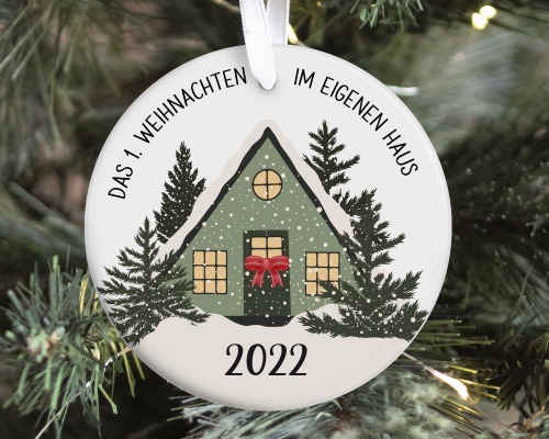Weihnachtsanhänger personalisierter, Hausbau Eigenheim Umzug Einzug, Weihnachtsdeko