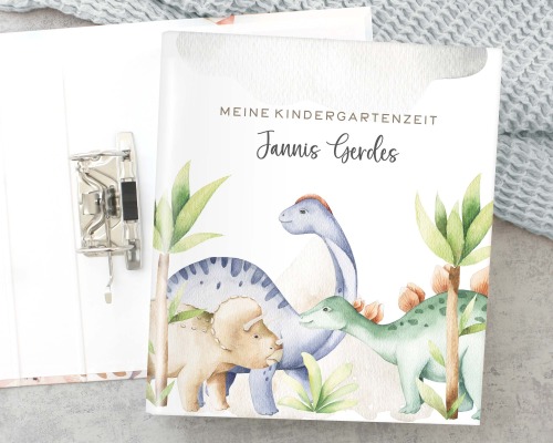 Ordner personalisiert Kindergartenordner Dinos Dinosaurier