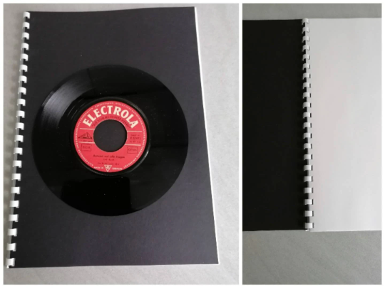 Collegeblock Schreibblock Spiralblock A4 Vinylschallplatte rot