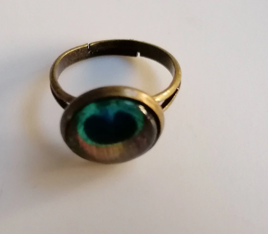 Fingerring Ringgröße 17, bronzefarben