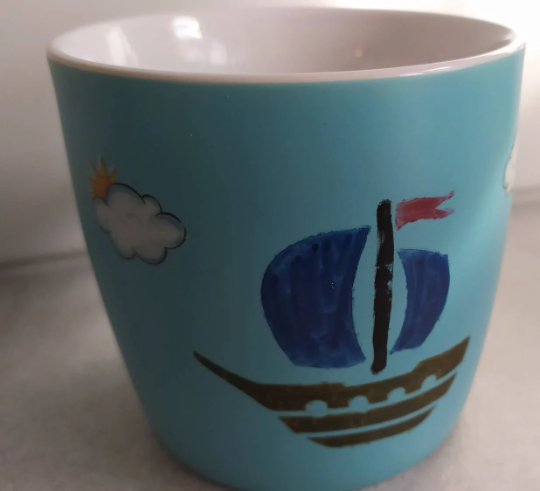 Kaffeetasse türkis maritim 2
