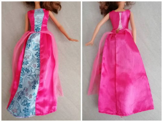 Barbie Kleidung Kleid blau-pink