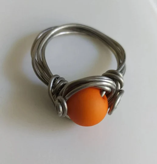Fingerring Ringgröße 17 orange