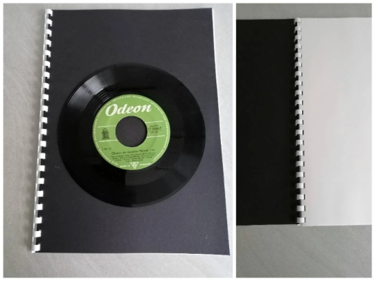 Collegeblock Schreibblock Spiralblock A4 Vinylschallplatte grün