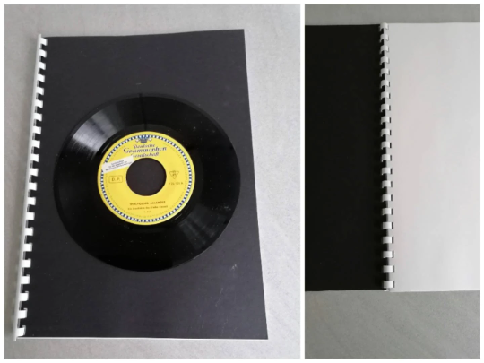 Collegeblock Schreibblock Spiralblock A4 Vinylschallplatte gelb
