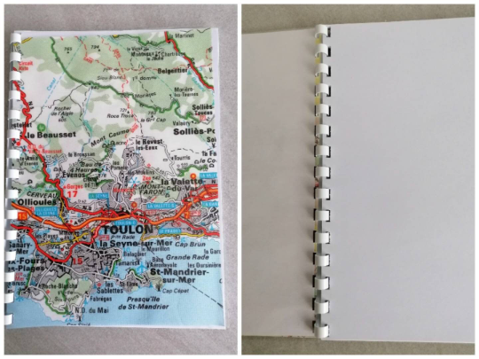 Collegeblock, Reisetagebuch, A5 Landkarten, Toulon, Frankreich