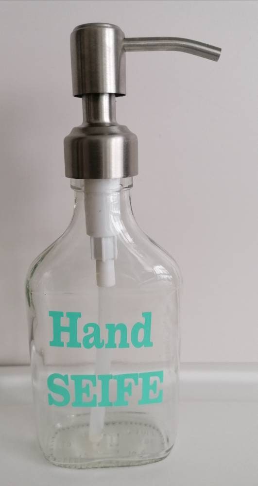 Seifenspender Spülmittelspender aus Glas 6