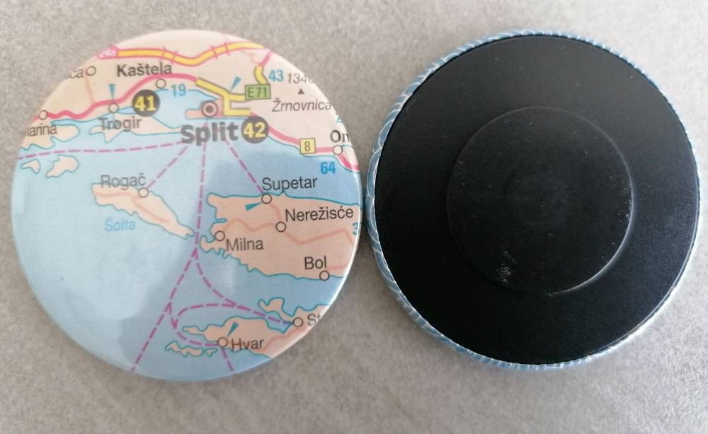 Magnet Landkarte Button Montenegro Thailand Italien Rom