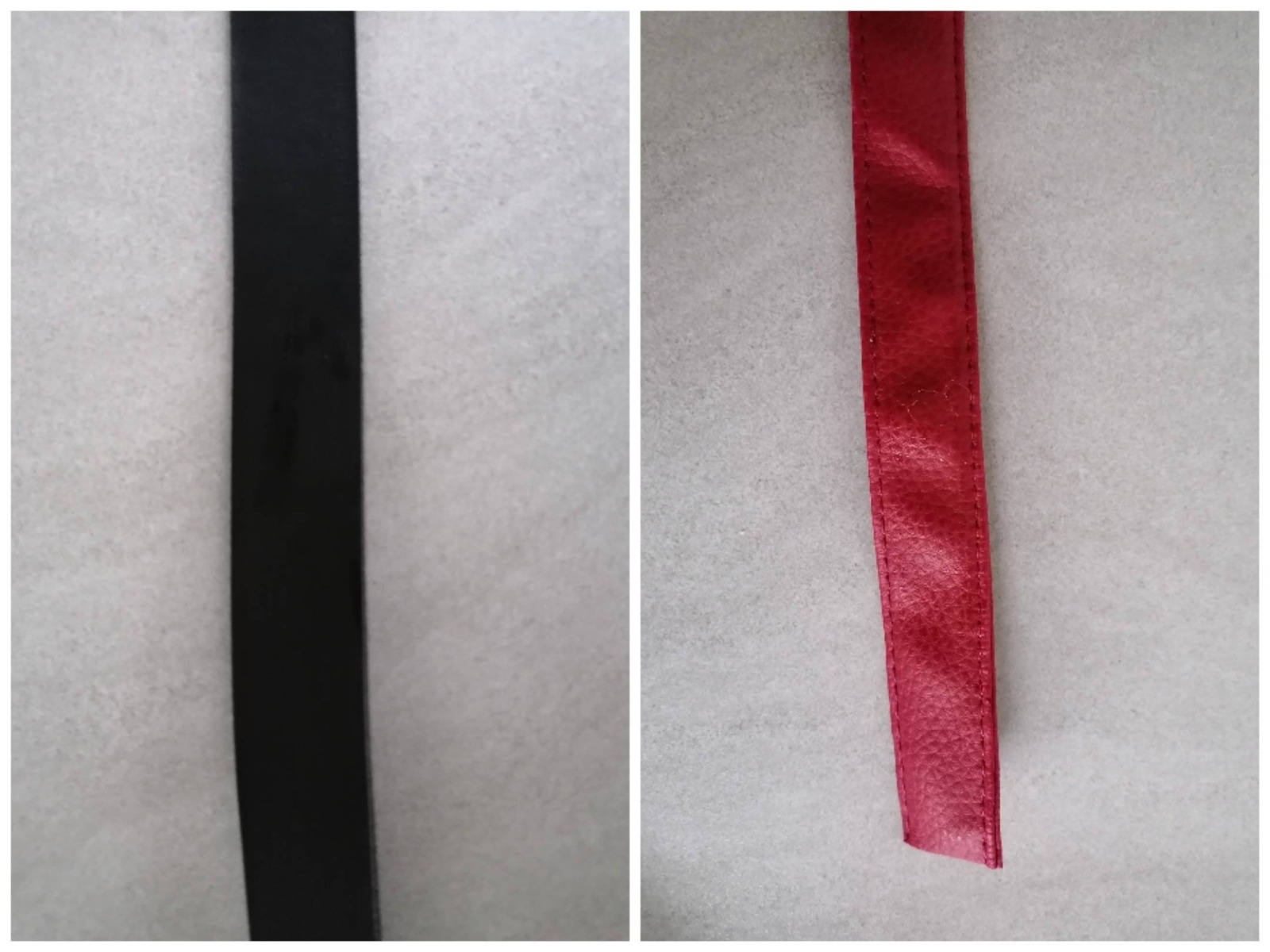 Lederriemen in rot oder schwarz Breite 3 cm