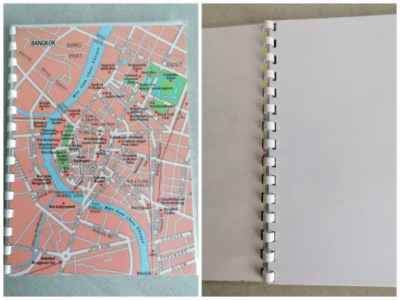 Collegeblock, Reisetagebuch, A5 Landkarten, Bangkok, Thailand - Collegeblock, Reisetagebuch, A5
