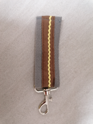 Schlüsselband 11 cm, grau mit Karabiner - Schlüsselband 11 cm, grau mit Karabiner
